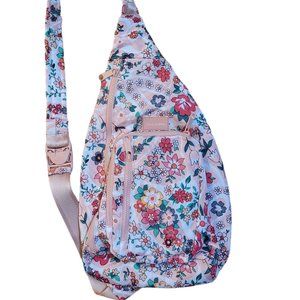 Vera Bradley Prairie Paisley Pink Floral ReActive Sling Backpack NWOT